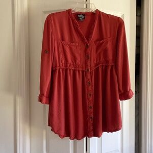 Burnt Orange Artist Blouse Angie Smock top